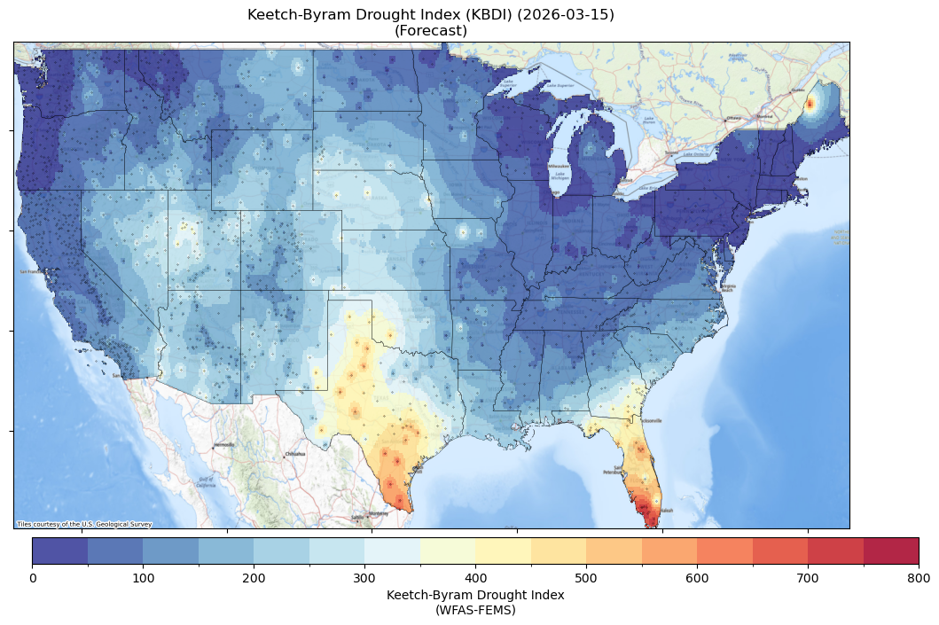 WFAS-FEMS Forecast KBDI