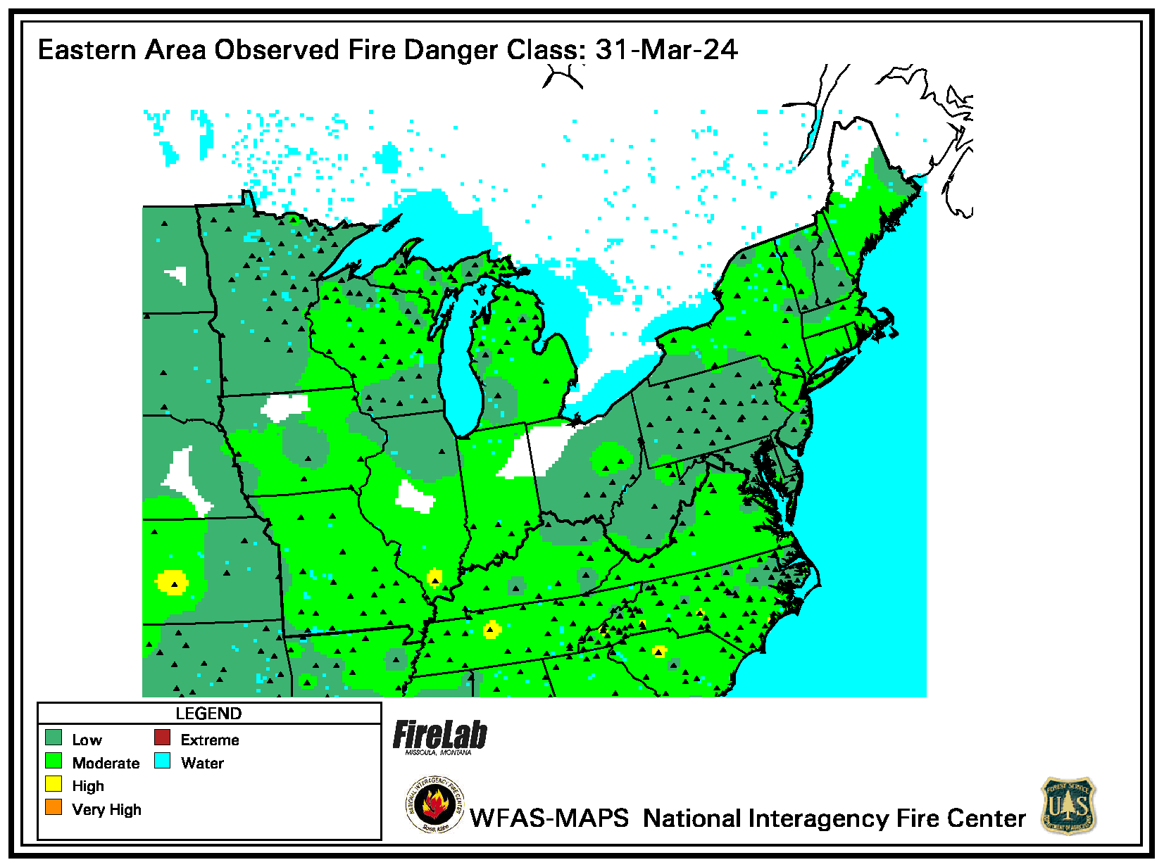 current fire danger map NE